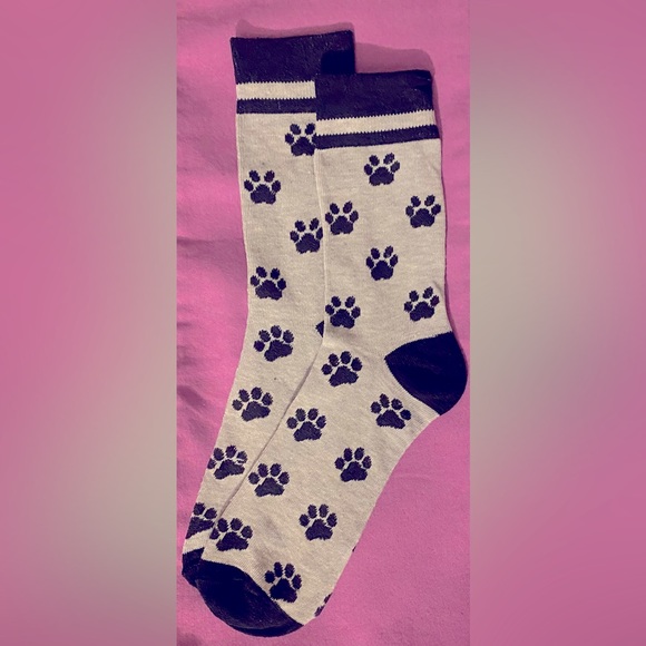 boutique Accessories - Paw Print Crew Style Socks NEW